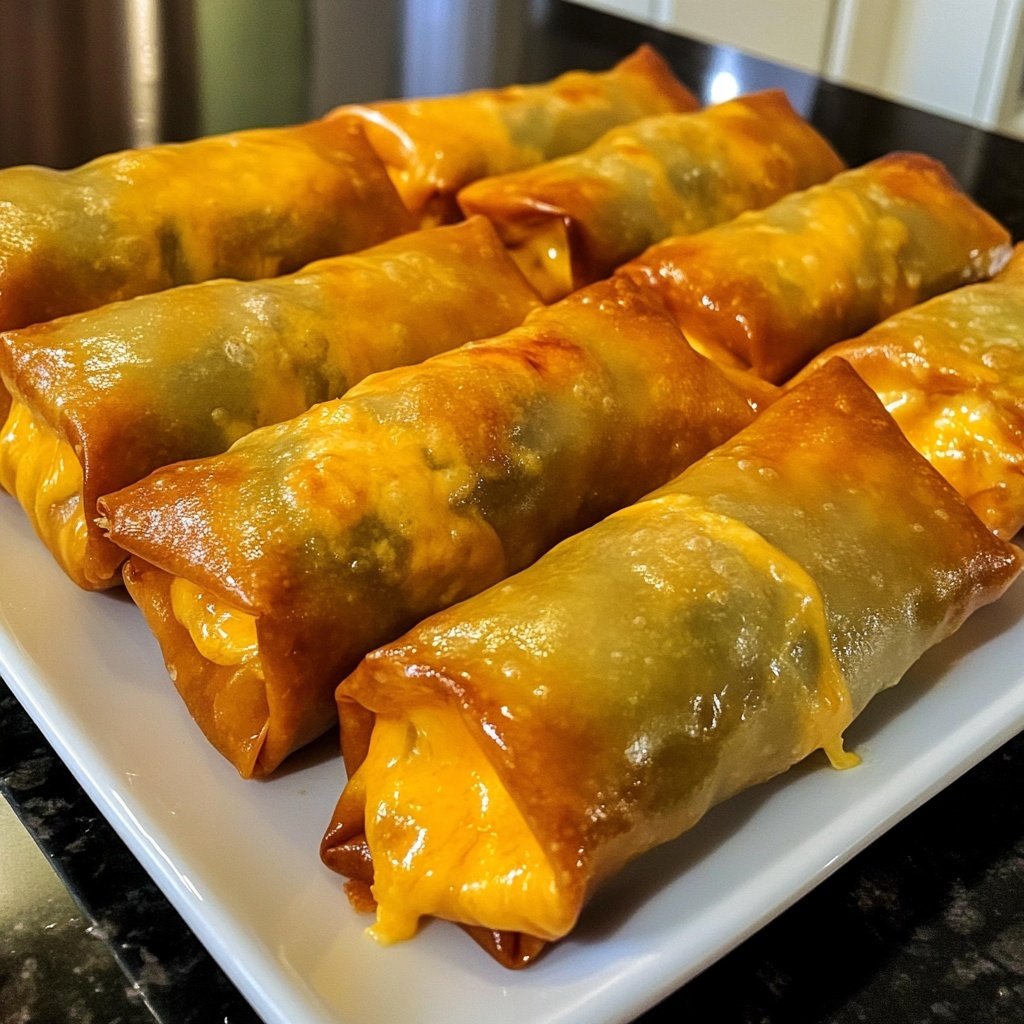 Tasty Finger Food Mini Jalapeno Popper Egg Rolls