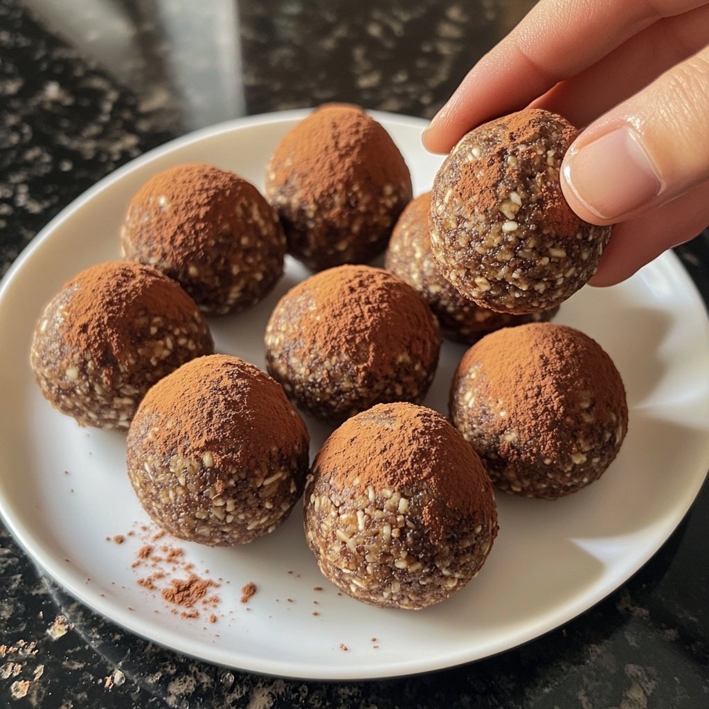 Protein Balls with Cocoa Powder