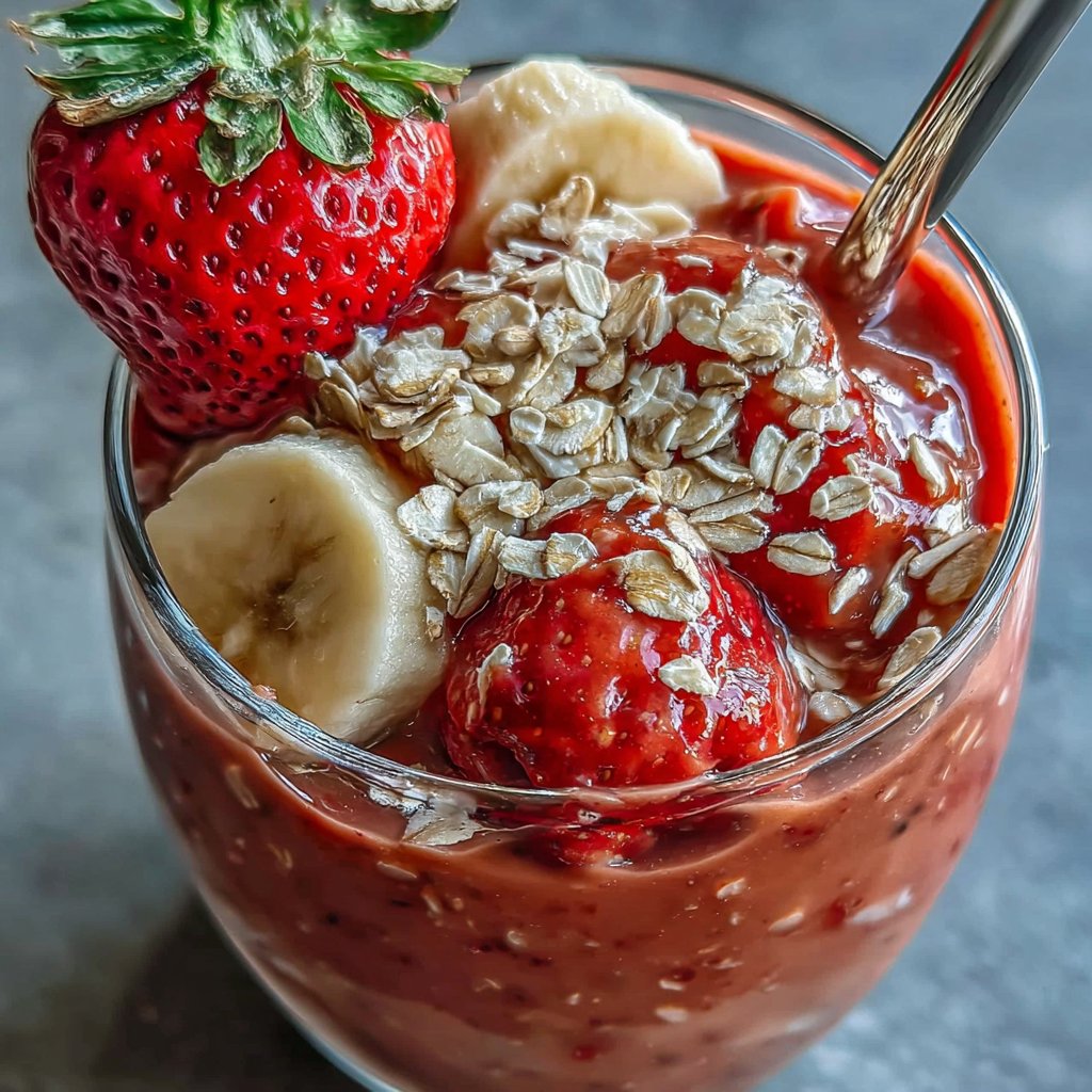 Strawberry Banana Oat Smoothie