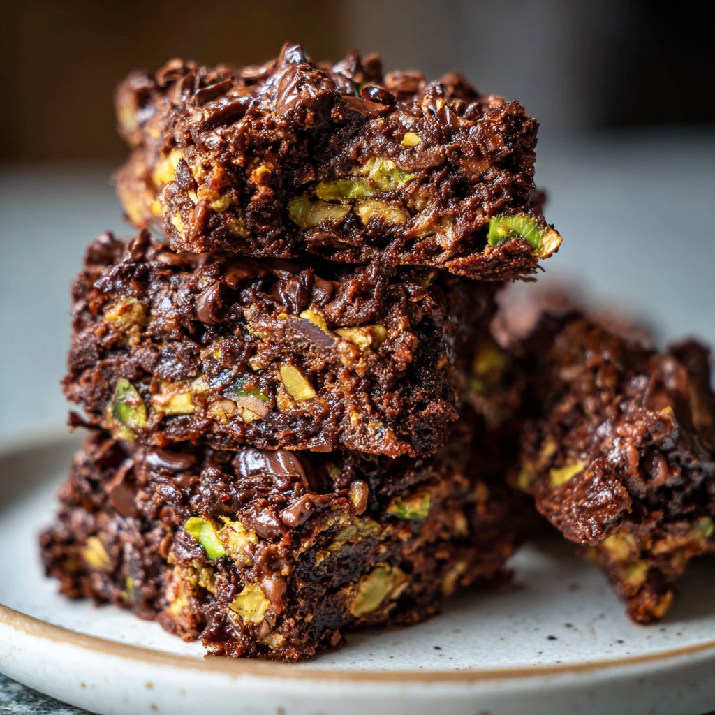 Chocolate Pistachio Snack Squares