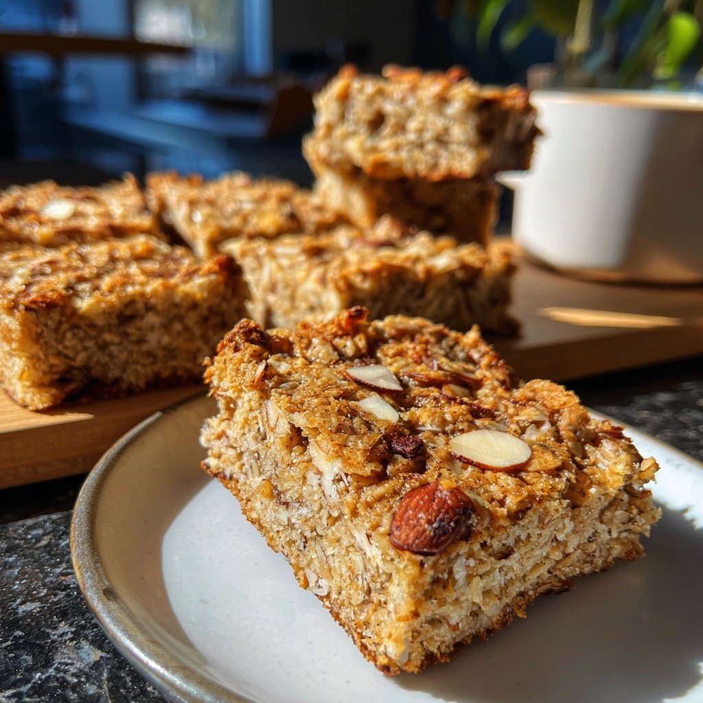 Vanilla Almond Oat Breakfast Squares