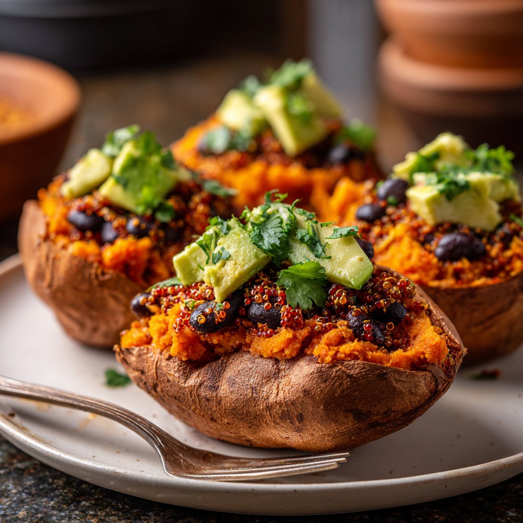 Valentine Dinner Stuffed Sweet Potatoes