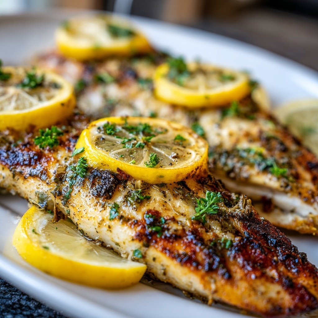 Healthy & Light Lemon Grilled Fish Plate