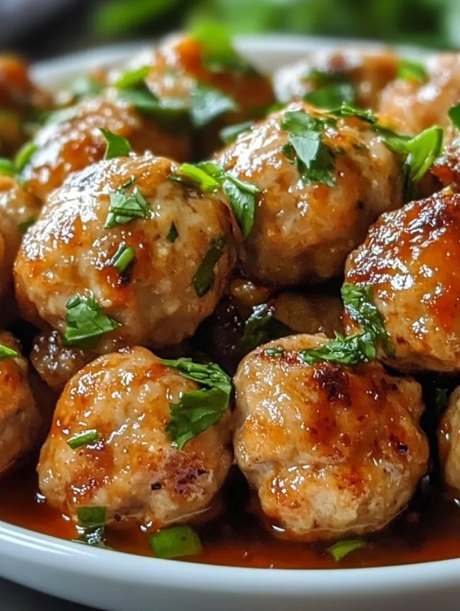 Easy Thai Baked Chicken Meatballs