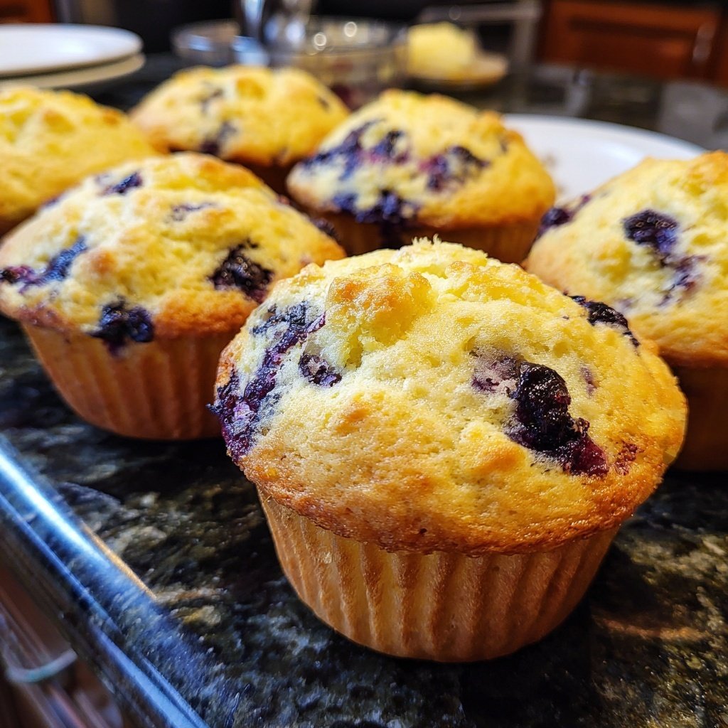 Lemon Blueberry Yogurt Muffins