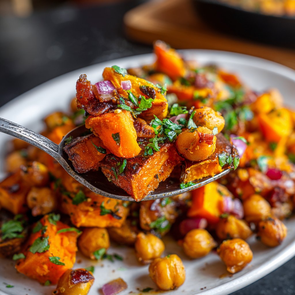 Roasted Sweet Potato Chickpea Medley