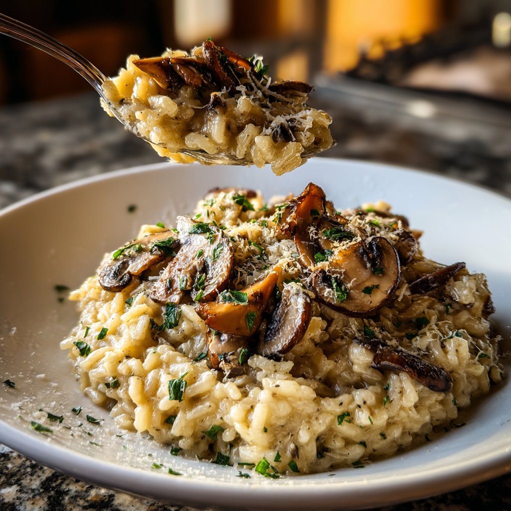 Creamy Mushroom Garlic Rice