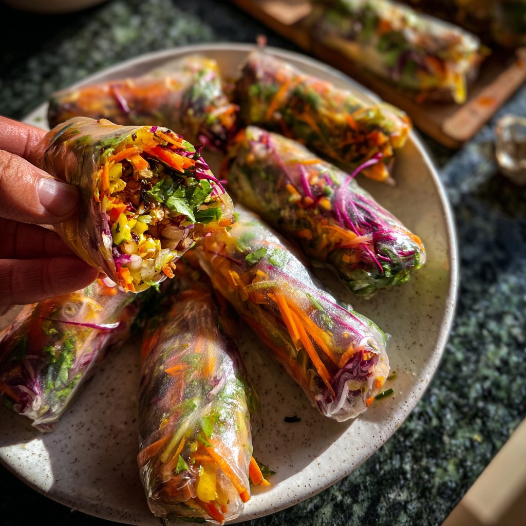 Super Bowl Veggie Spring Rolls