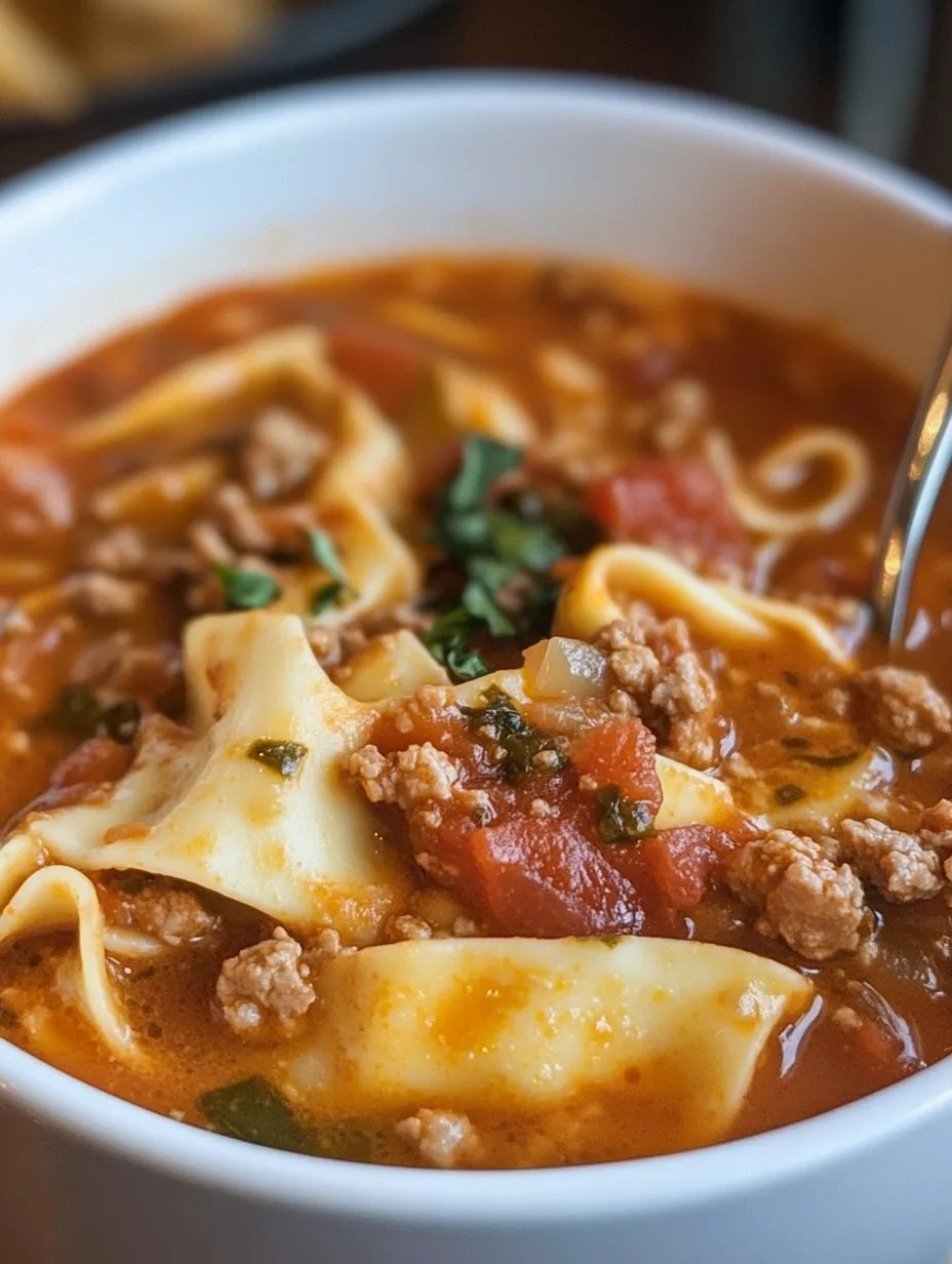 Easy One Pot Lasagna Soup