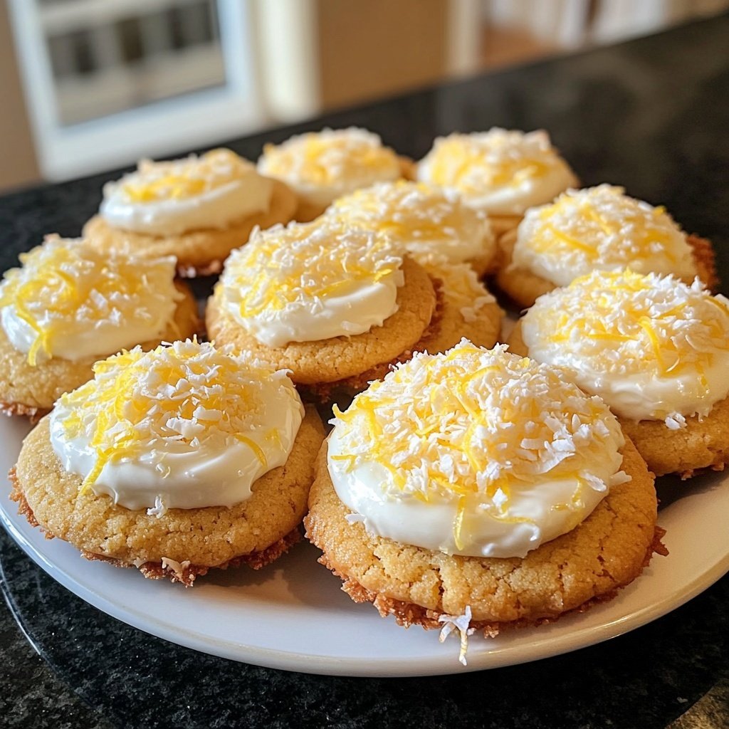 Lemon Coconut Cheesecake Cookies