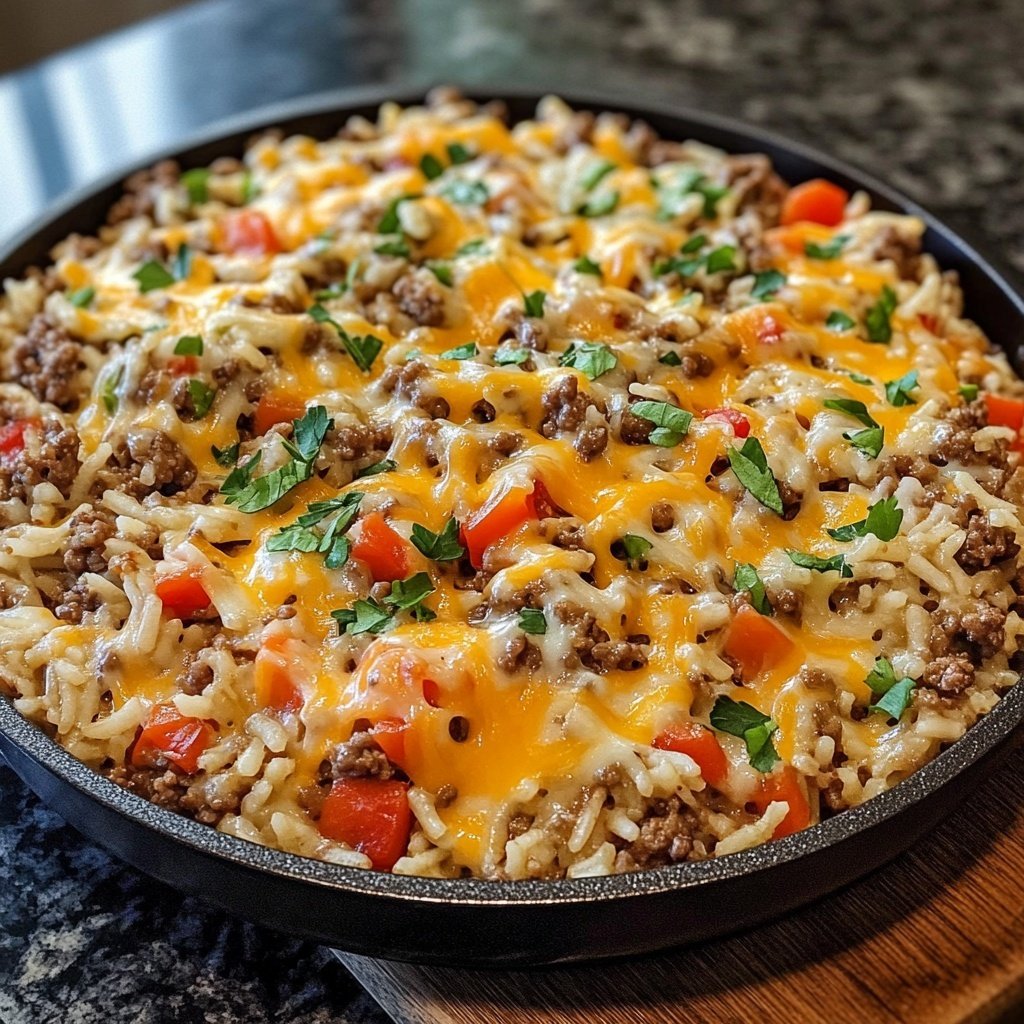 Ground Beef and Rice Skillet