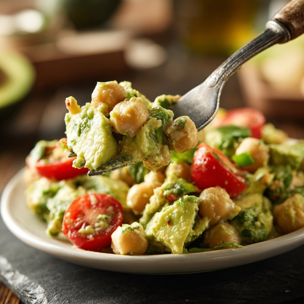 Healthy & Light Avocado Chickpea Salad