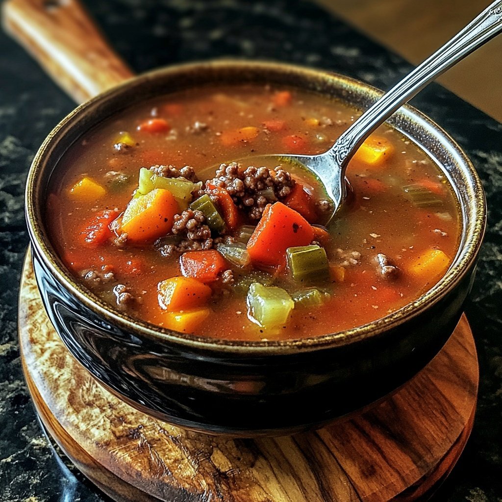 Loaded Hamburger Vegetable Soup
