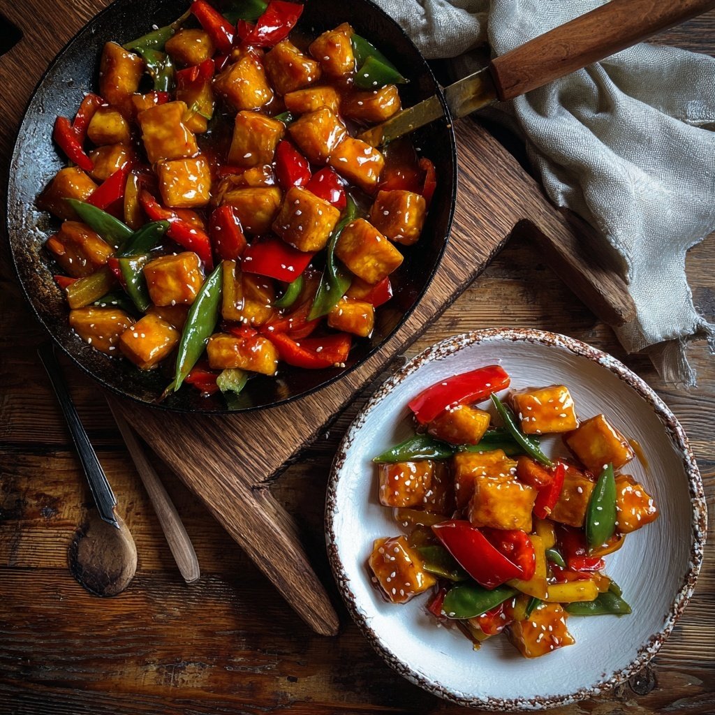 Honey Garlic Tofu Stir Fry