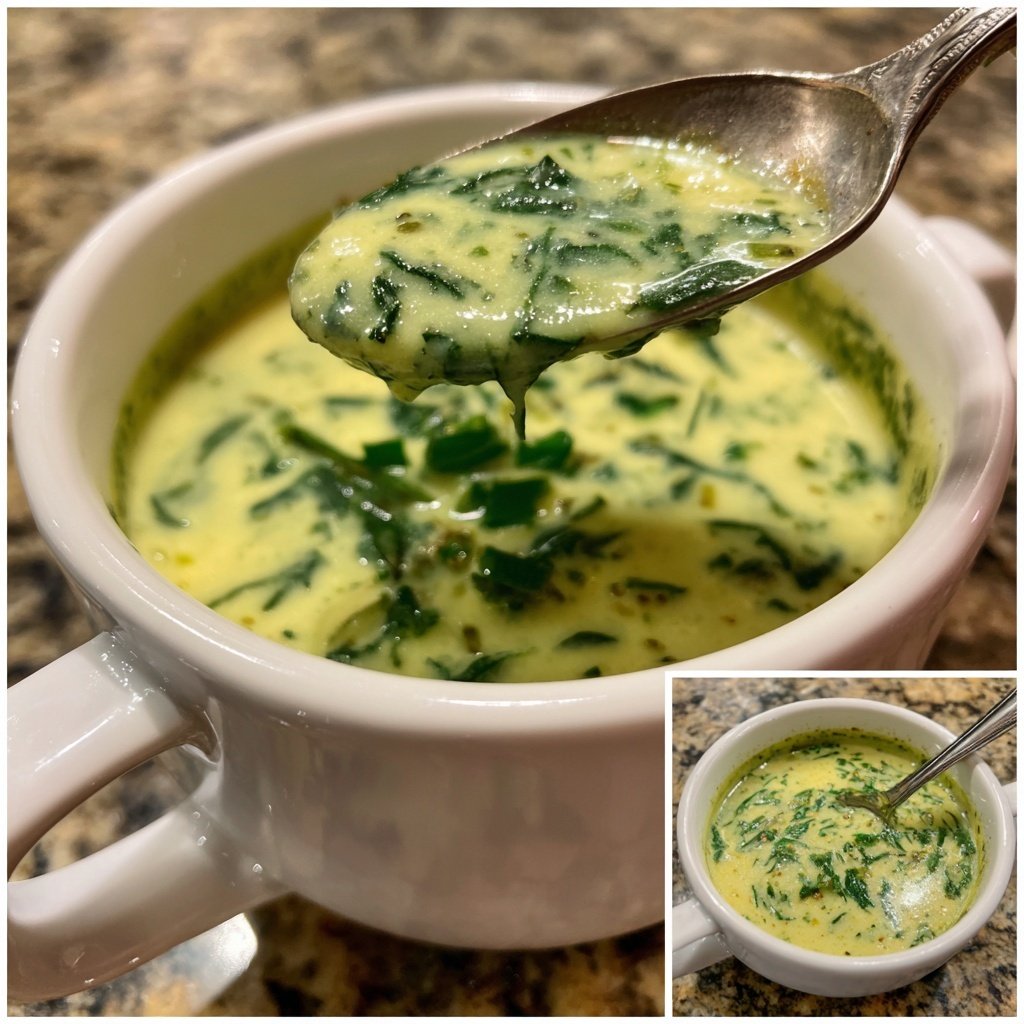 Creamy Lemon Spinach Soup