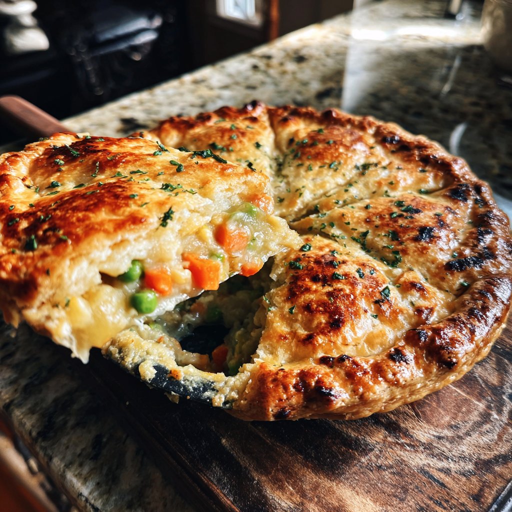 Sunday Vegetable Pot Pie with Biscuit Topping
