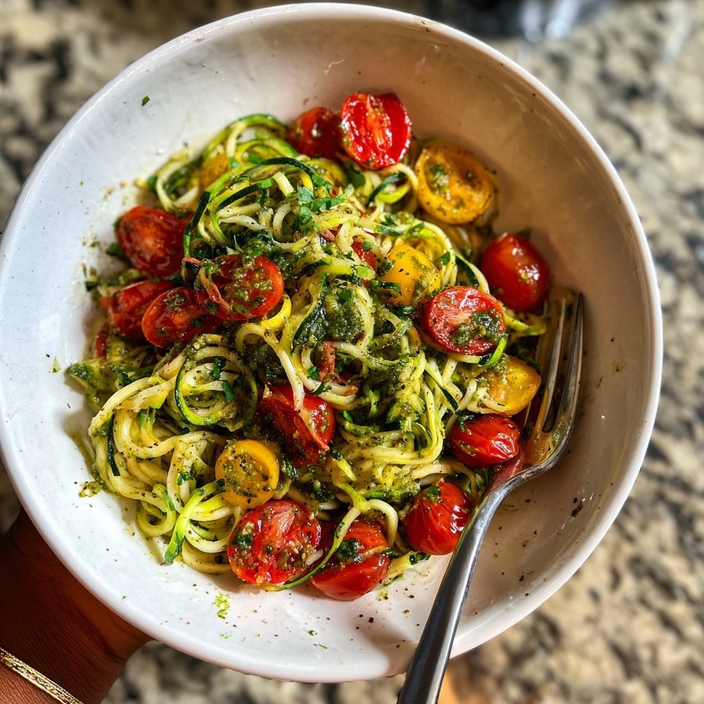 Healthy Dinner Zucchini Noodle Bowl
